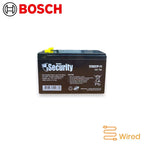 Bosch security battery on a white background