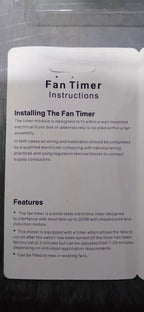 Ventair Exhaust Fan Run On Timer 1 to 25 minute adjustable -VTROTIMER - 200W