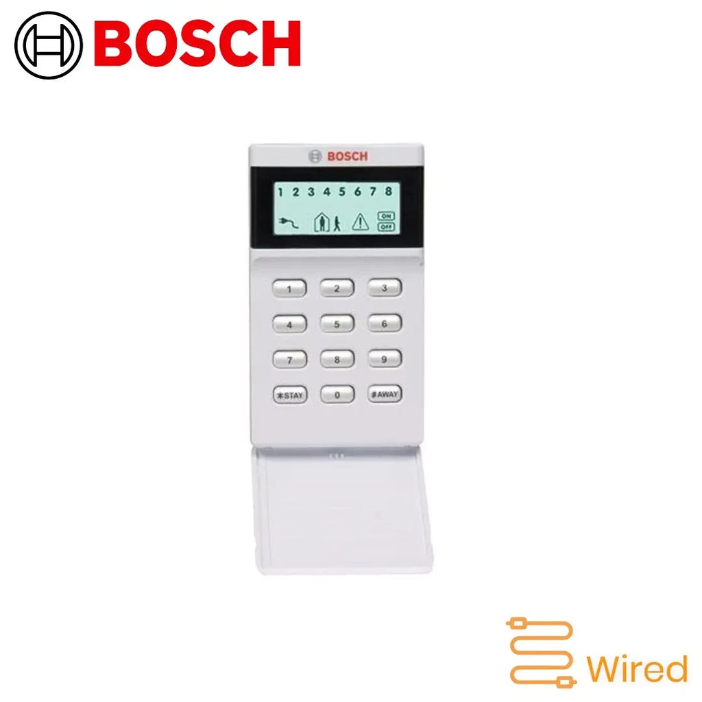 Bosch security system keypad on a white background