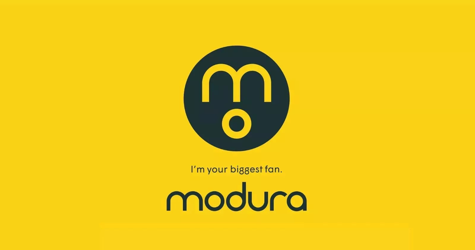 Modura logo with a yellow background