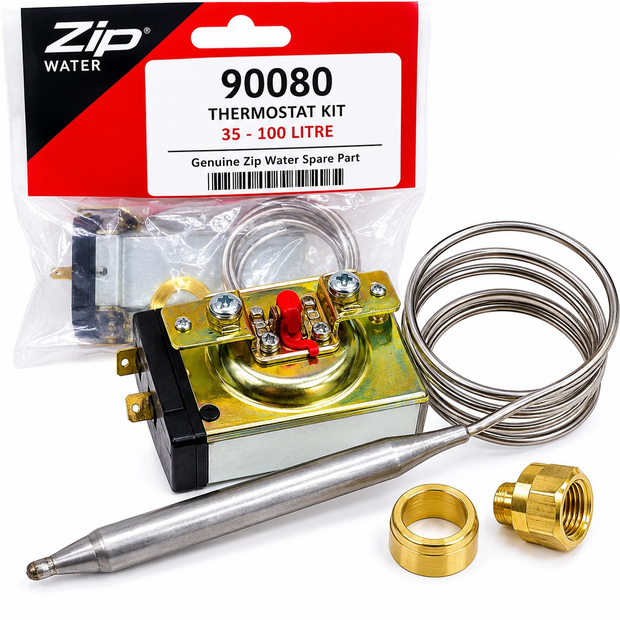 Genuine Zip 90080 Thermostat Kit 35-100 Litre Hydroboil Autoboil OEM Spare Part
