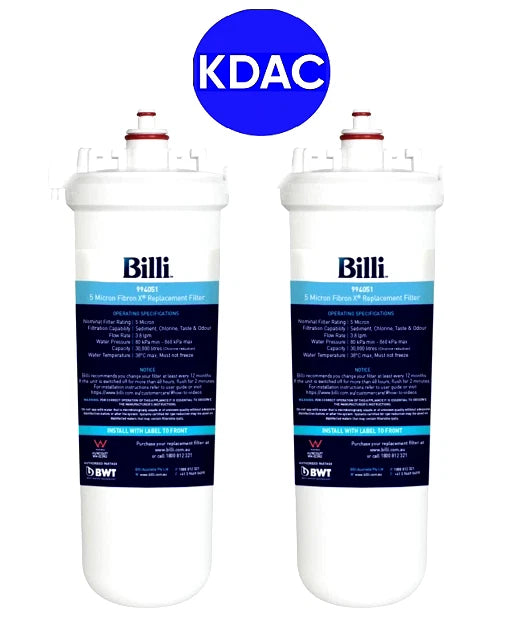 GENUINE Billi 994051 Fibredyne 5-Micron Water Filter TWIN PACK