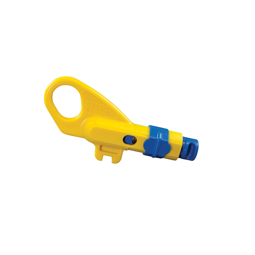 Yellow and blue tool on a white background