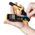 Klein Tools VDV226-110 Ratcheting Modular Crimper – Strip, Cut & Crimp Pass-Thru Connectors