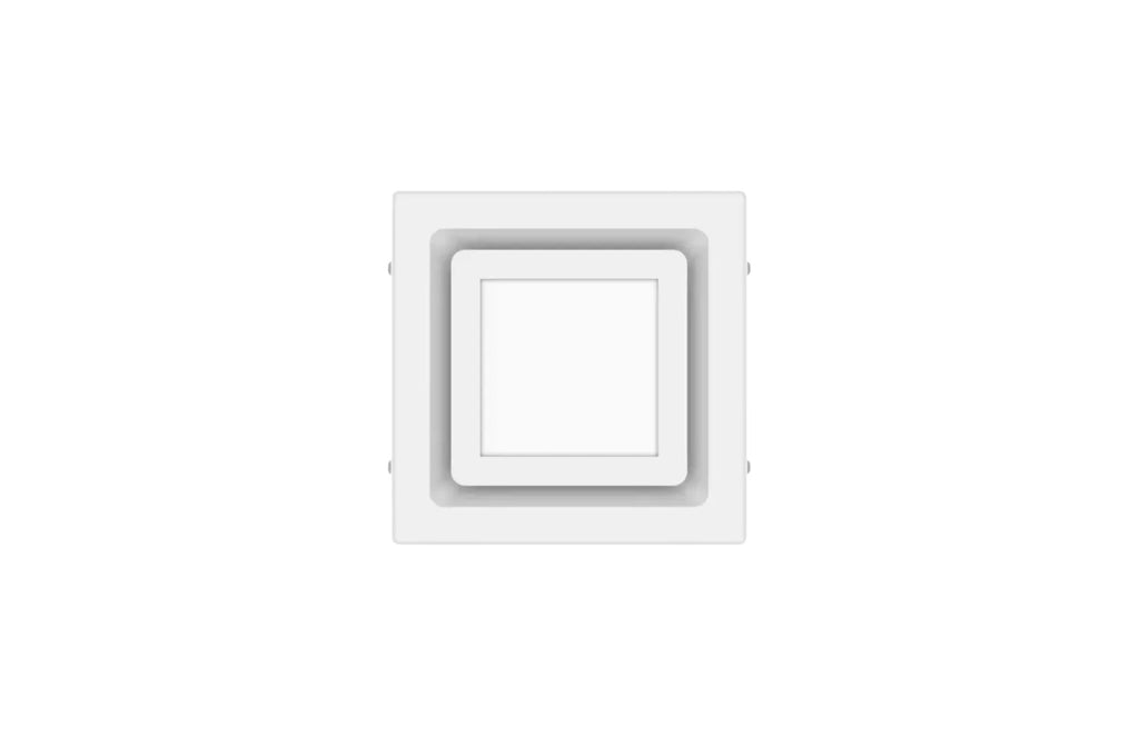 Modura AllAir 8" 250mm Square Ceiling Mount Duct Exhaust Fan with 12W LED 5000