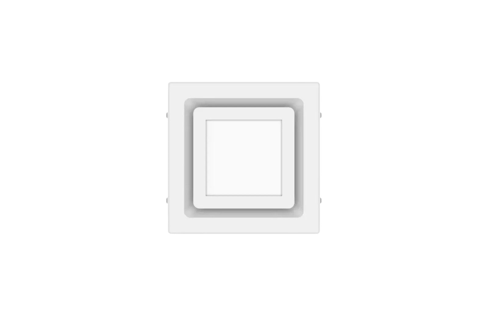 Modura AllAir 8" 250mm Square Ceiling Mount Duct Exhaust Fan with 12W LED 5000