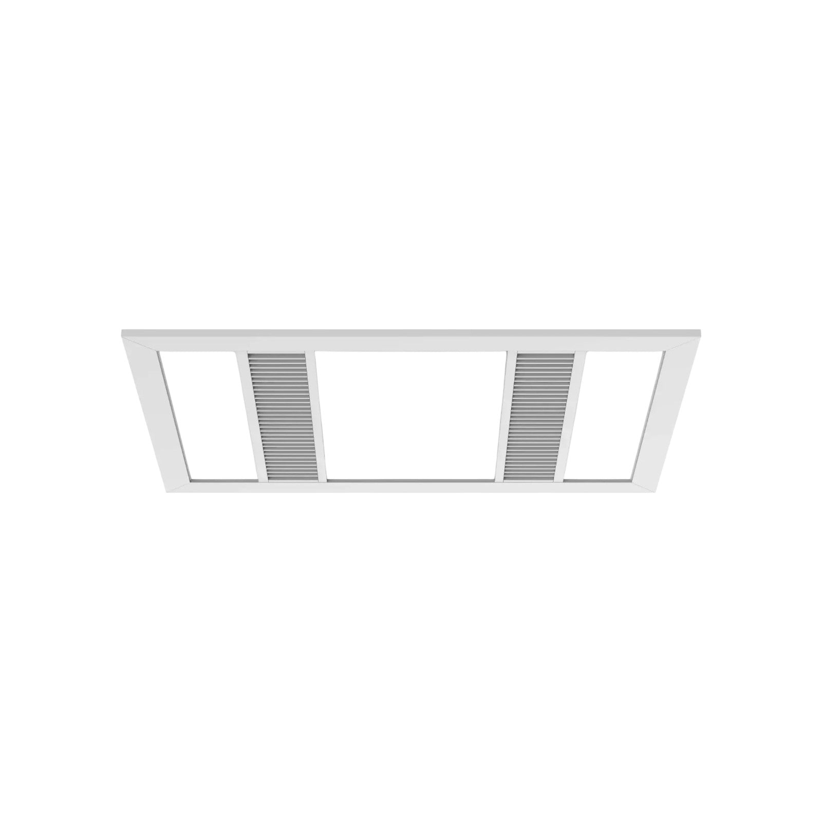Rectangular ceiling light fixture on a white background