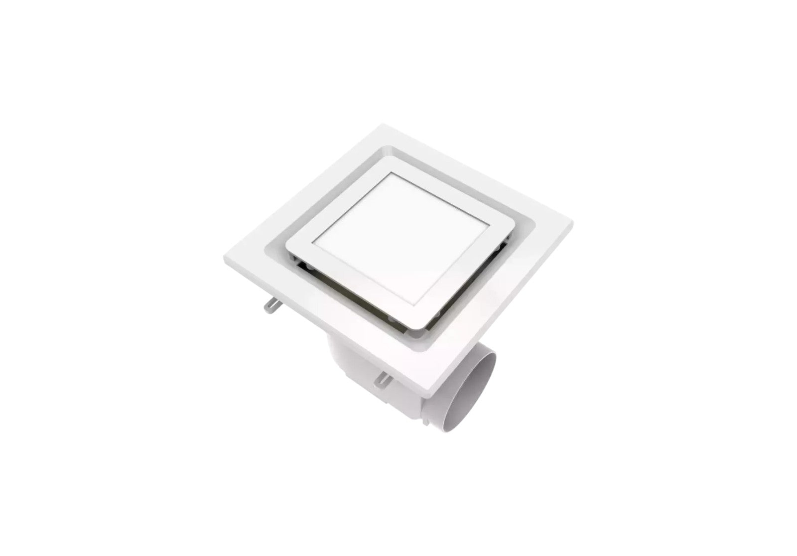 Modura AllAir 8" 250mm Square Ceiling Mount Duct Exhaust Fan with 12W LED 5000