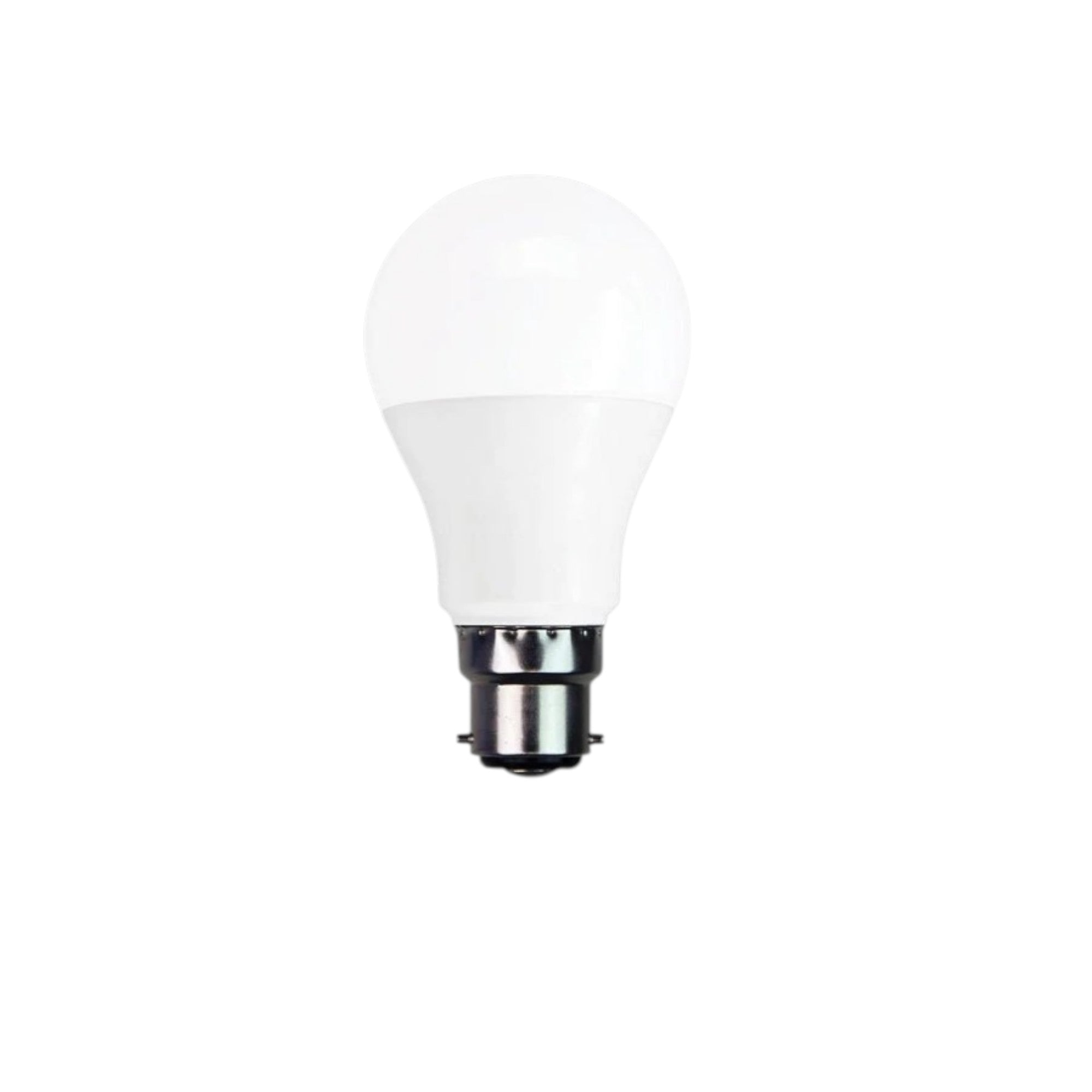 White light bulb on a white background