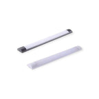Two LED light strips on a white background