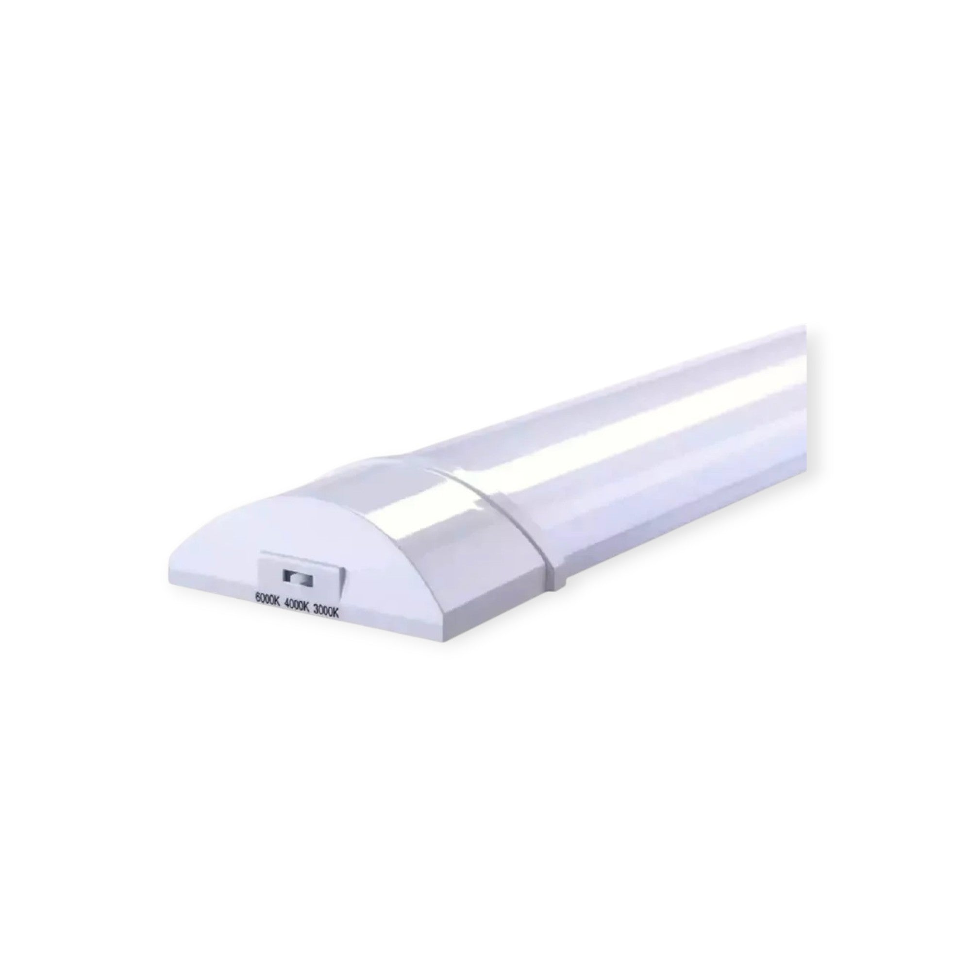 White fluorescent light bulb on a white background