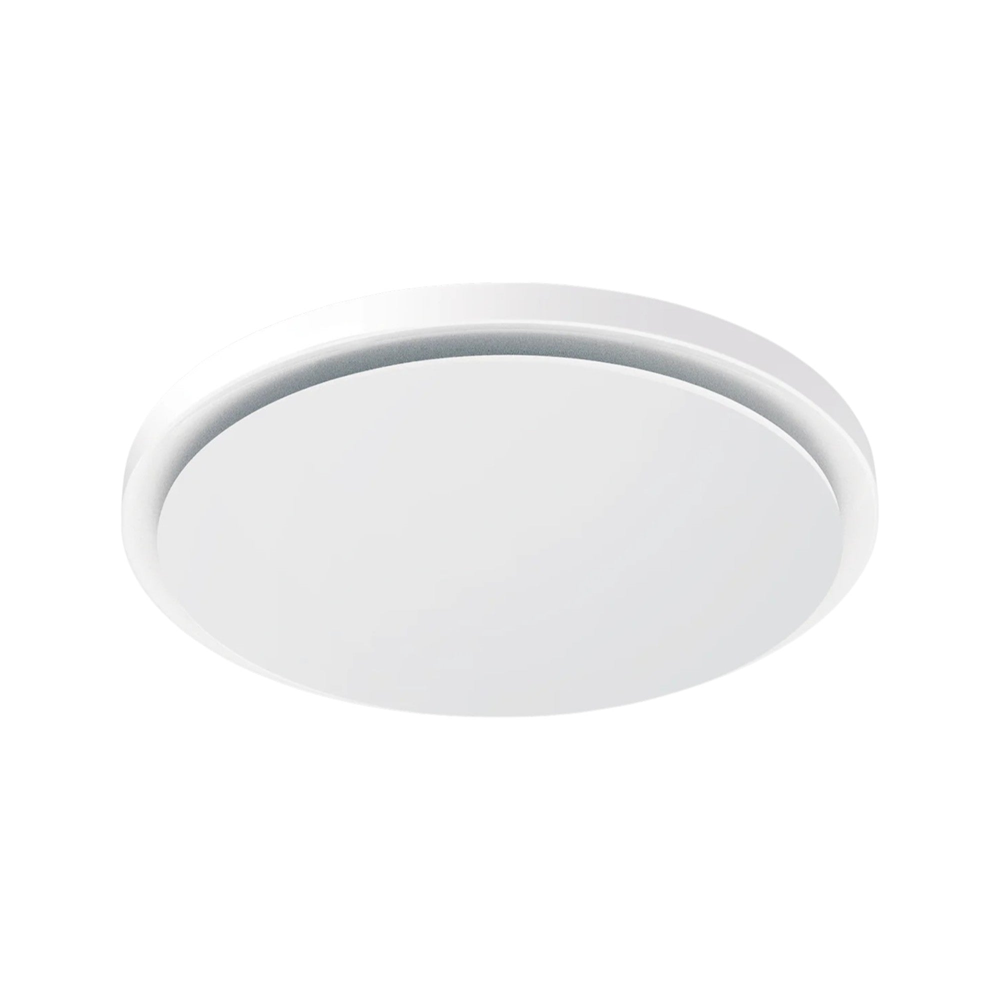 White ceiling light fixture on a white background