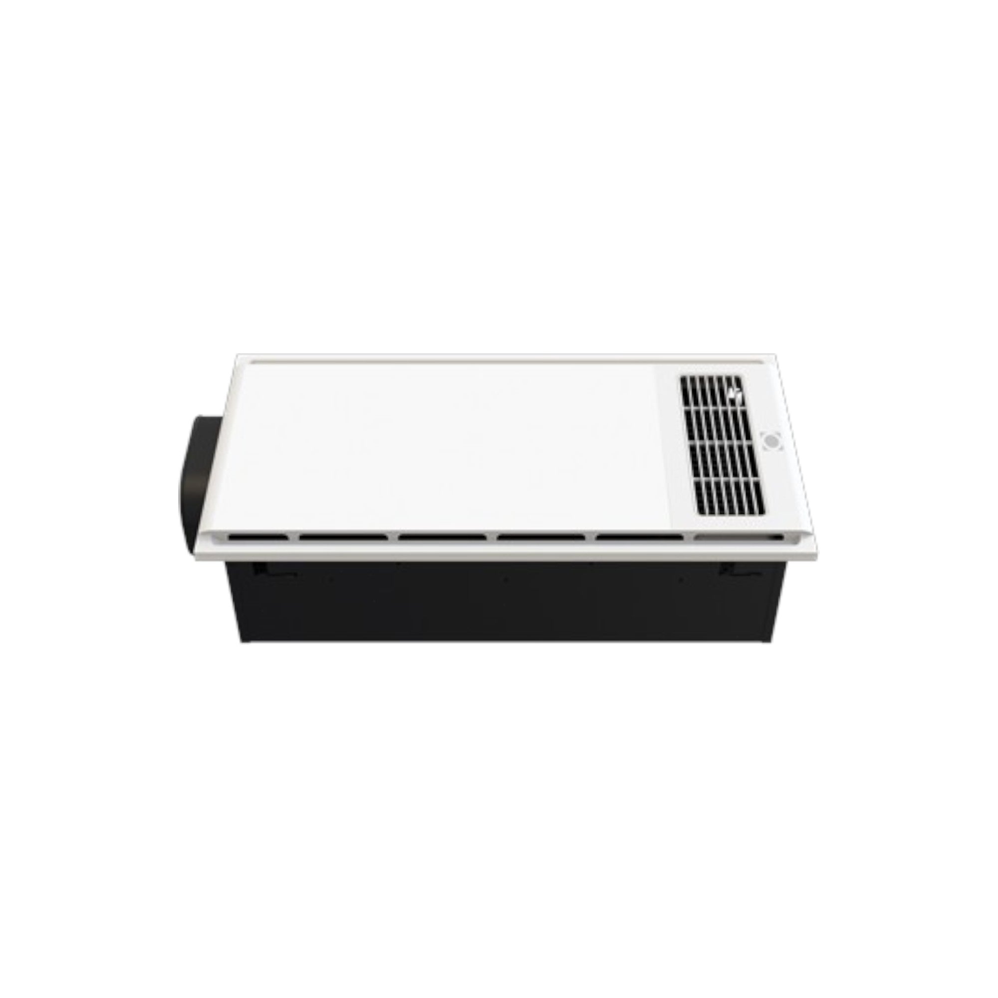 Rectangular air vent on a white background