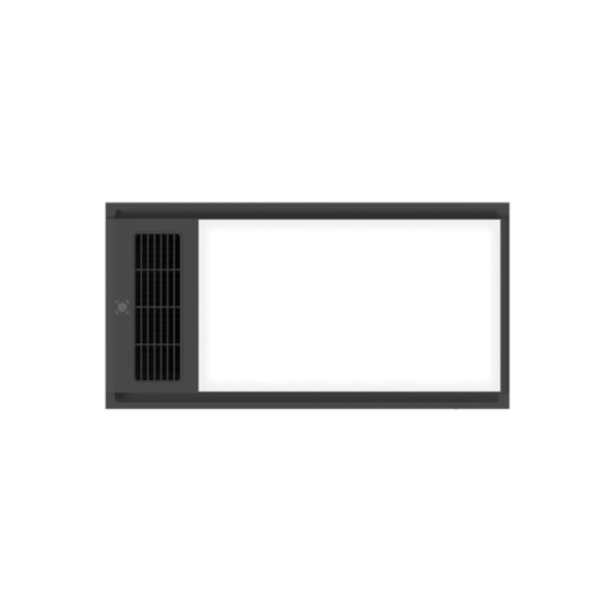 Black and white air conditioning unit on a white background