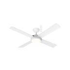 White ceiling fan on a white background