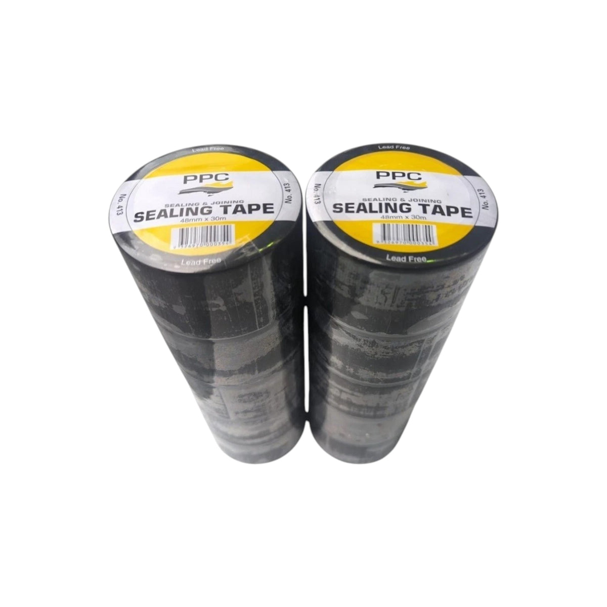 PPC Duct Tape Sealing Joining PVC Adhesive 48mm x 30m Black Industrial Grade