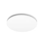 White ceiling light fixture on a white background