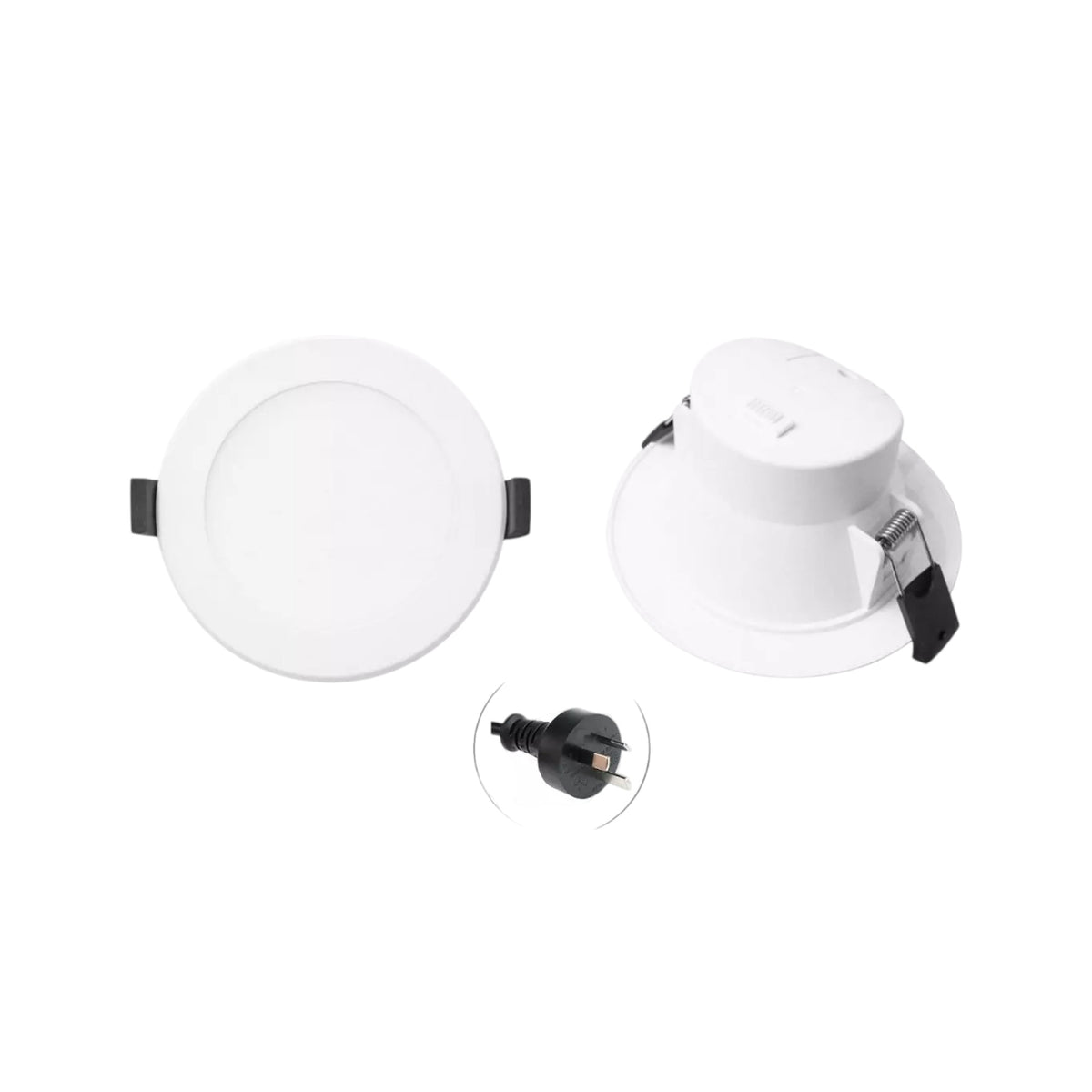 LED Ceiling Downlights Kit 90mm Tri Colour 10W Dimmable Au Plug LED Driver