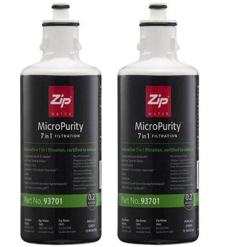 2 pack Zip MicroPurity 93701 residential HydroTap 0.2 micron water filter cartridges